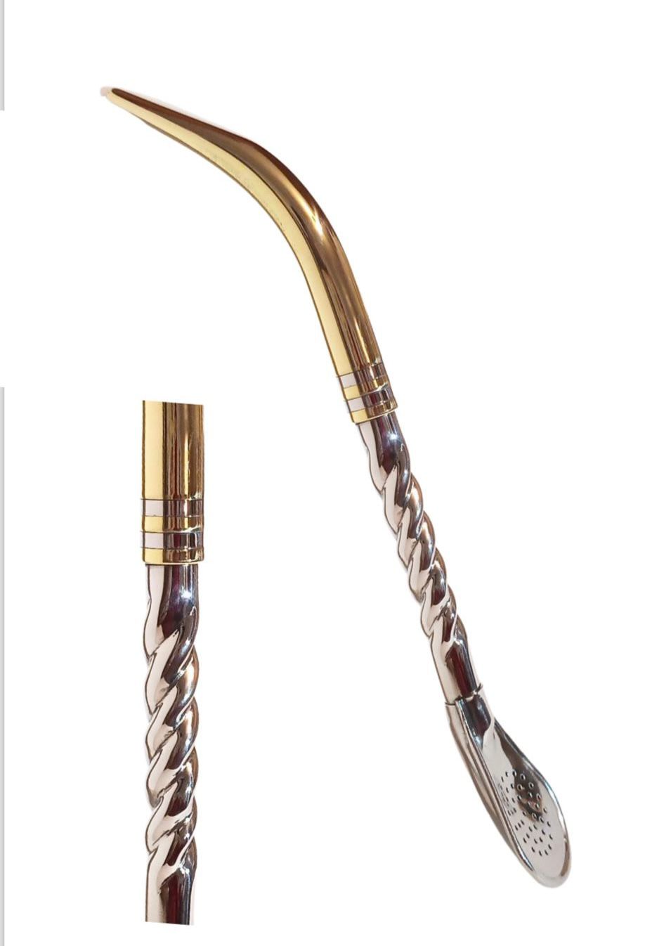 Bombilla Pico de Loro Bronce cincelada